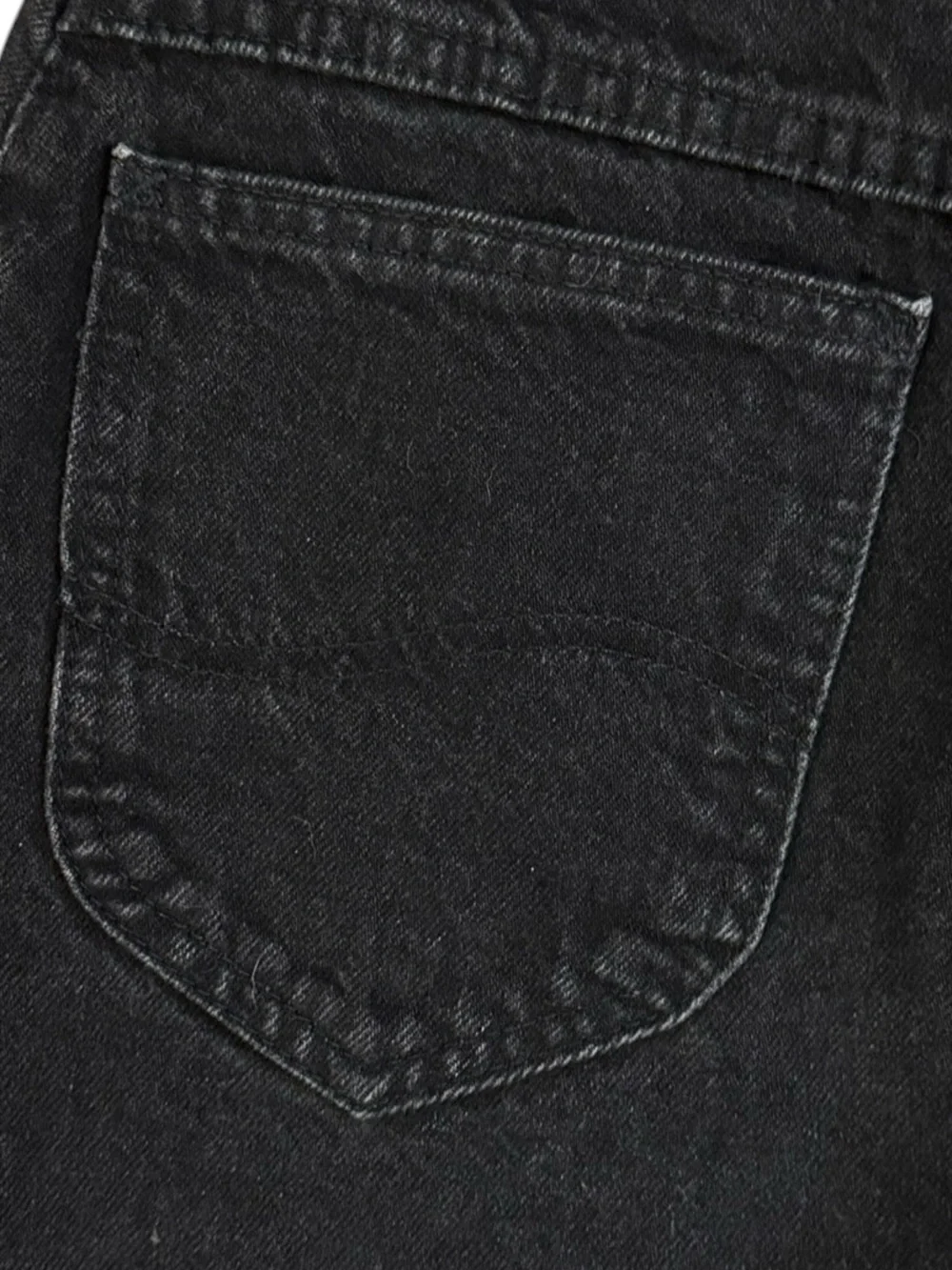 VTG 90s Lee Black Jeans Tapered High Rise USA 30x32 Faded Mens Denim Fits 27x30